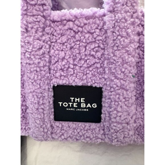 The Tote Bag By Marc Jacobs In Purple Sherpa With Black Adjustable Strap - Picture 2 of 6